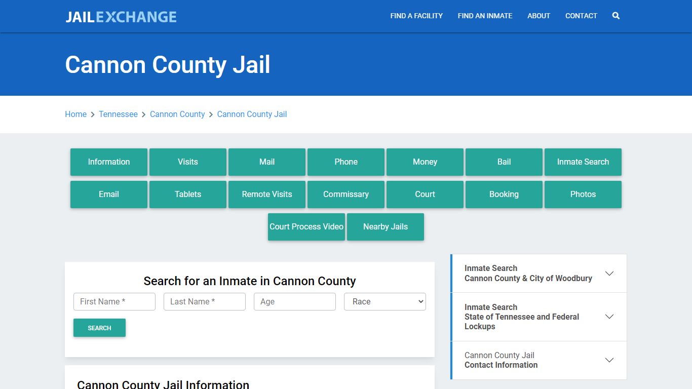 Cannon County Jail Roster Lookup, TN, Inmate Search