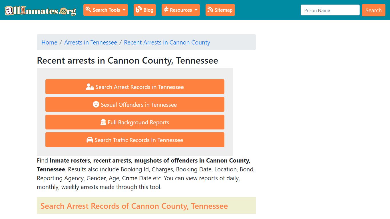 Recent arrests in Cannon County, Tennessee | Mugshots, Rosters, Inmates ...